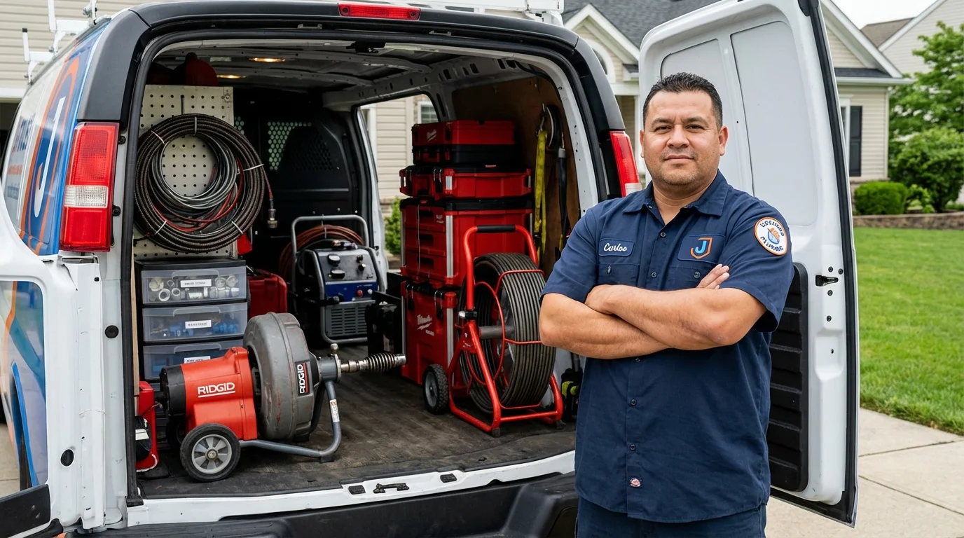 Professional drain cleaning equipment and Johns Plumbing LLC plumber in Ashland City