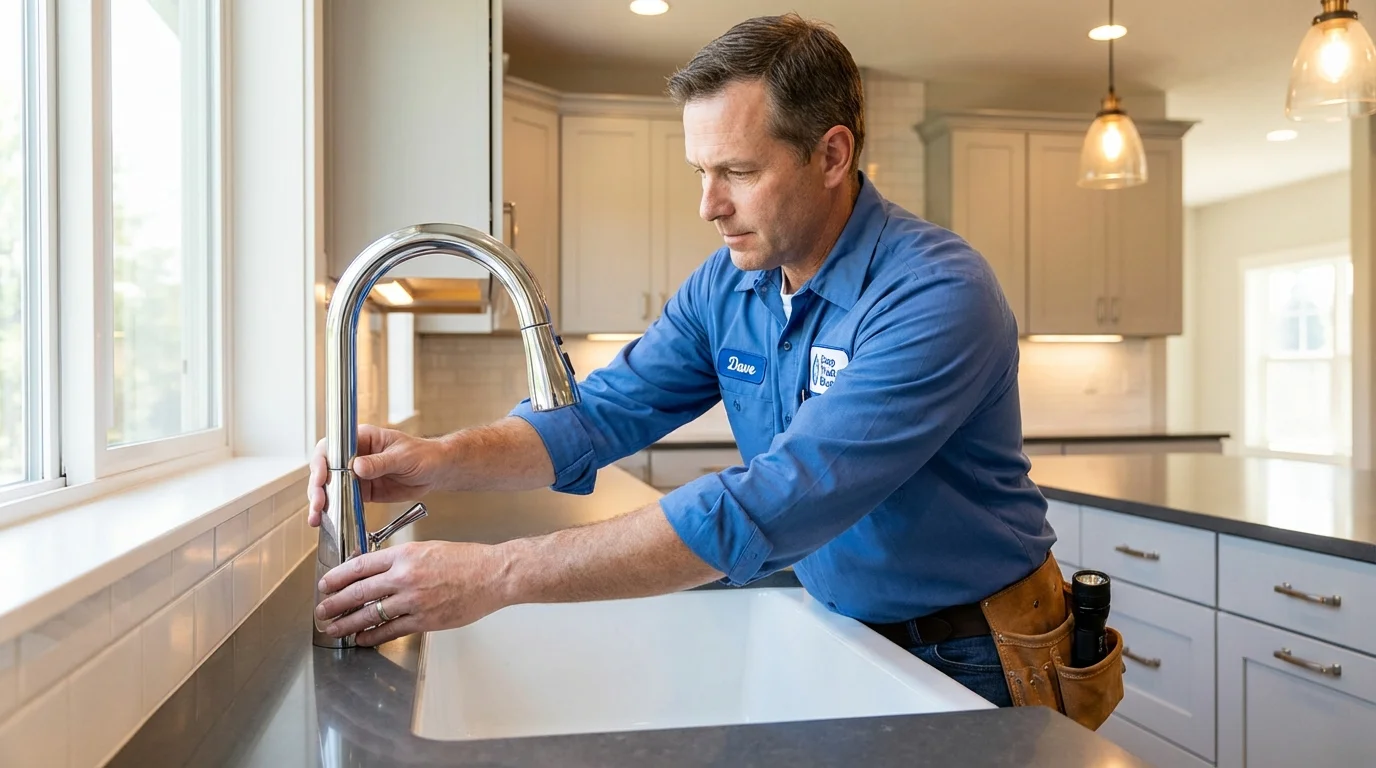 Kitchen faucet installation by Johns Plumbing LLC in Ashland City