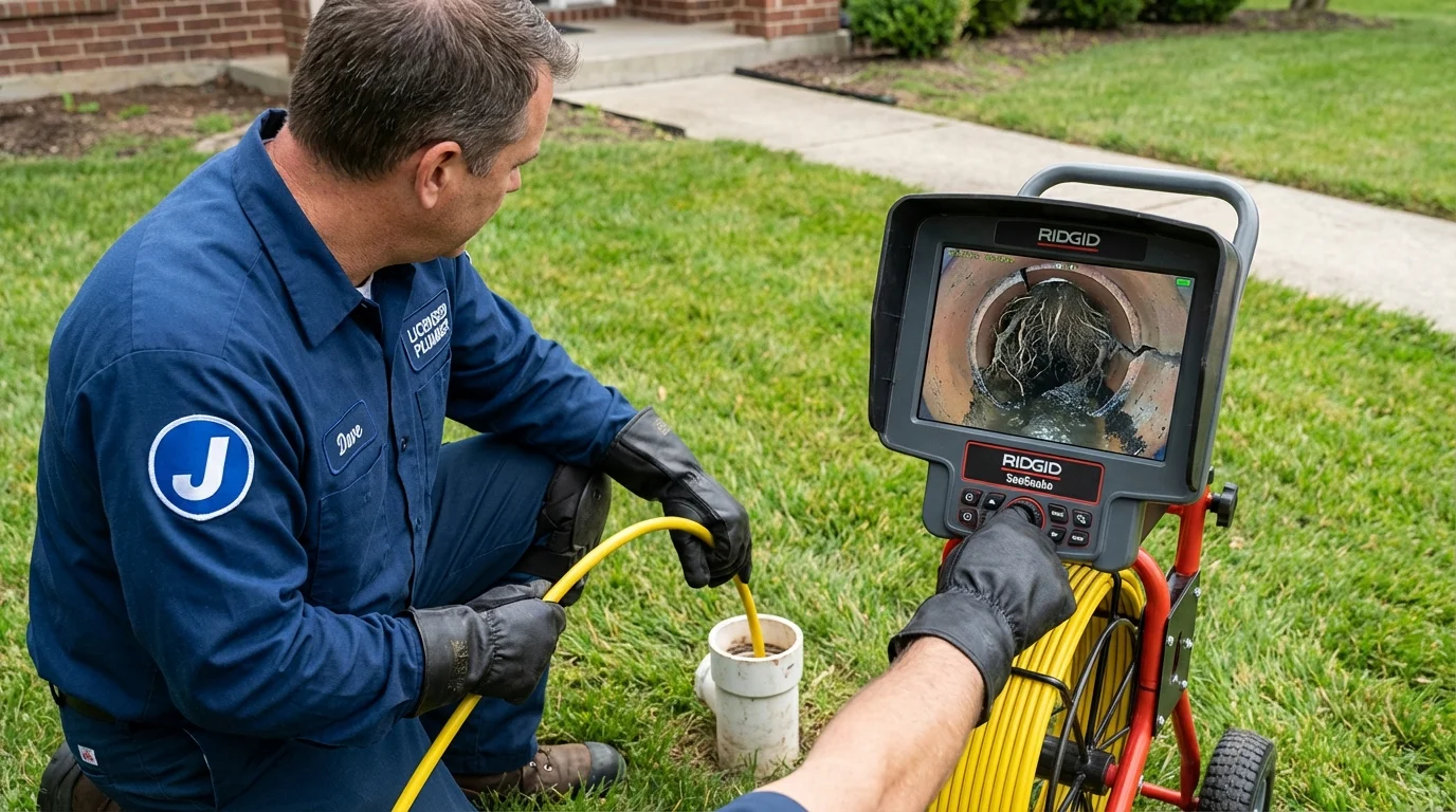 Sewer camera inspection being performed by Johns Plumbing LLC in Ashland City